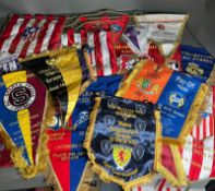 Official international football pennants, formerly the property of a FA and UEFA delegate