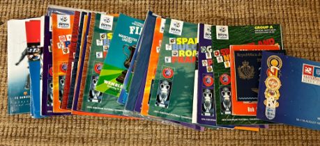 A selection of Euro 96 football programmes
