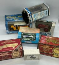 Seven Diecast model vehicles