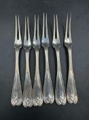 A set of six sterling silver Lobster forks for Tiffany & Co (Approximate Total Weight 191g)