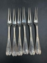 A set of six sterling silver Lobster forks for Tiffany & Co (Approximate Total Weight 191g)