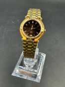 A gold plated Gucci ladies watch Model 9200L