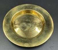 A brass Royal Flying Corps card plate 1913-1918