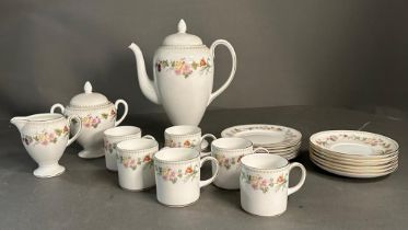 A part Wedgewood Mirabelle tea service to include cups, saucers and a tea pot