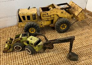 Two metal Tonka trucks