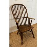 An oak stick back Windsor chair