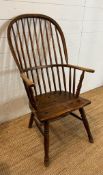 An oak stick back Windsor chair