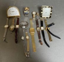 A selection of vintage wristwatches, various styles and makers.