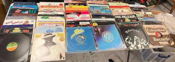 A large collection of LP's and 12inch singles of 70's 80's, pop, rock and soul music approx 200