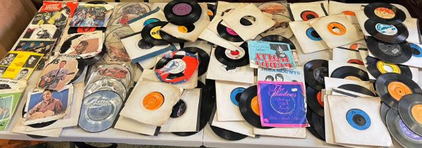 A large collection of records all 45's of 70's 80's, pop, rock and soul music approx 200 various