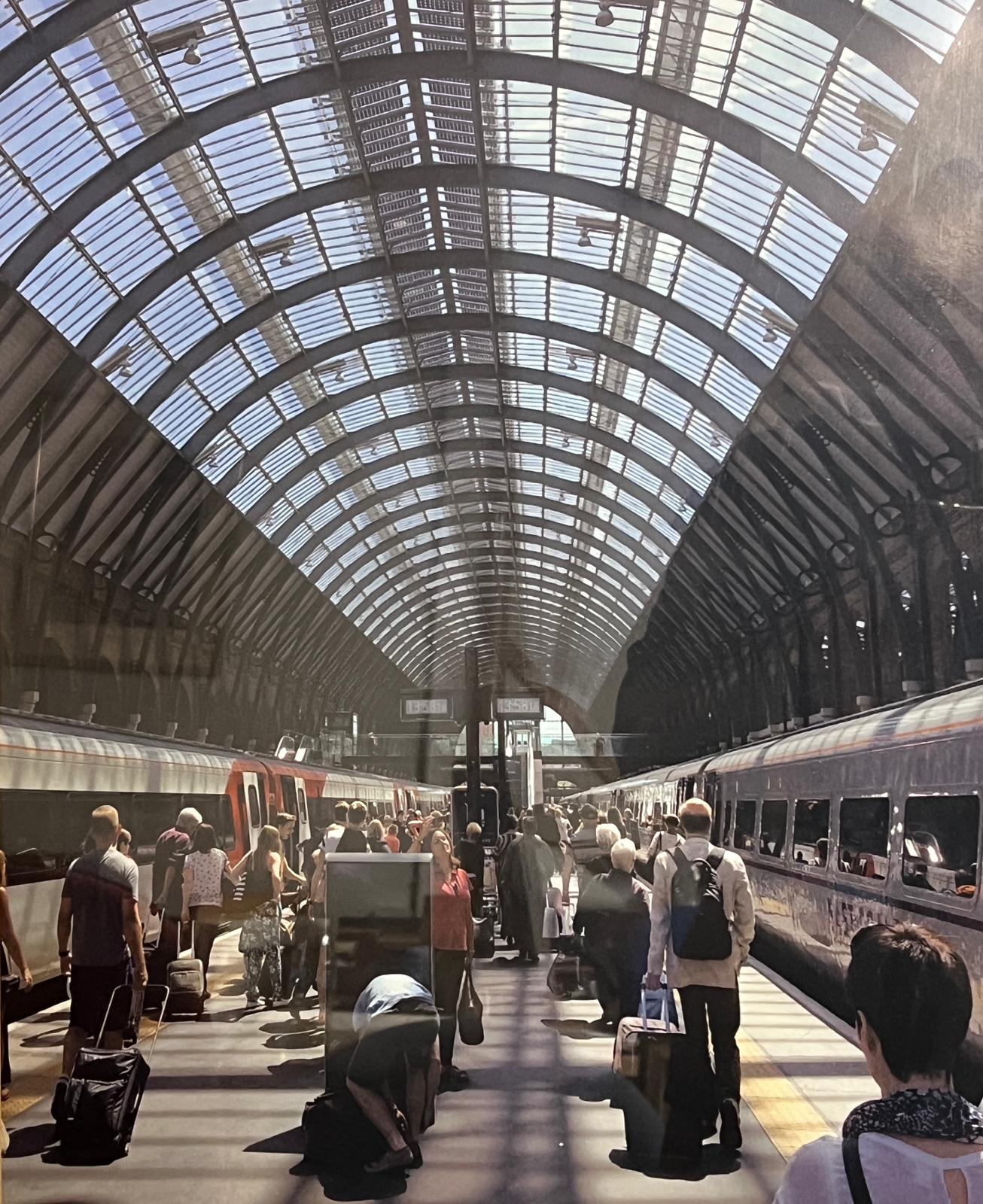 A Busy Day at Kings Cross station, signed - Image 2 of 2