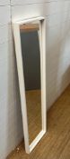 A white framed Ikea bedroom mirror (40cm x 150cm)