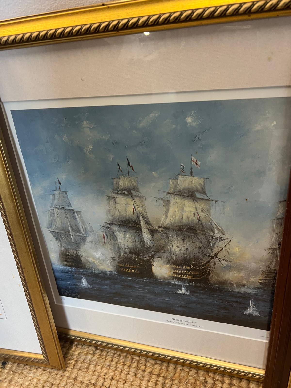 Four sea battle scenes - Image 2 of 2