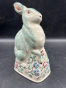 A Rye pottery china rabbit (H22cm)