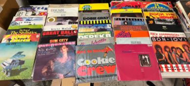 A large collection of LP's and 78's of 70's 80's, pop, rock and soul music various conditions