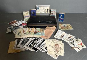 A quantity of loose and boxed cigarette cards various makers and ages and a vintage players