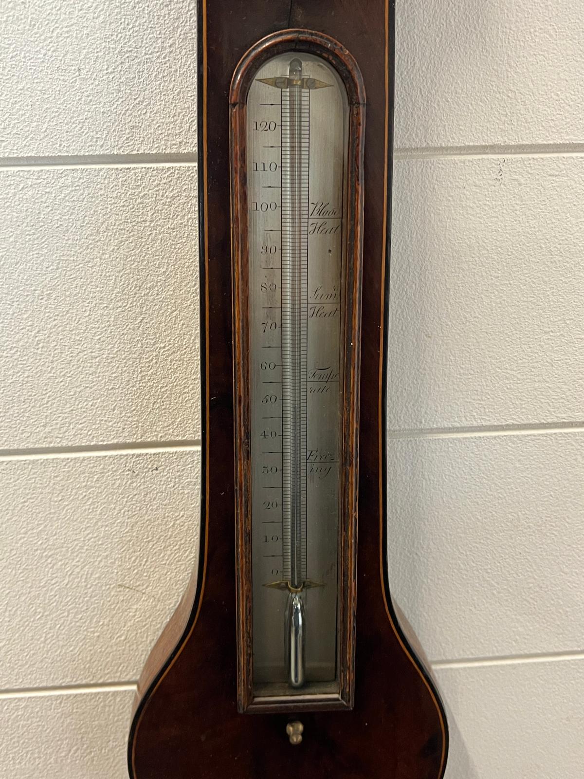 A banjo barometer with scrolling top - Image 2 of 3