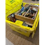 A crate of various tools