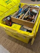 A crate of various tools
