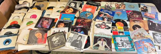 A selection of records all 45's various ages, 70's 80'c, pop, rock and soul music, various condition