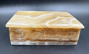 A vintage Onyx cigarette box or trinket