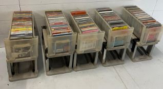 Five CD drawers with approx 165 cd's of various music, including now albums and 90's