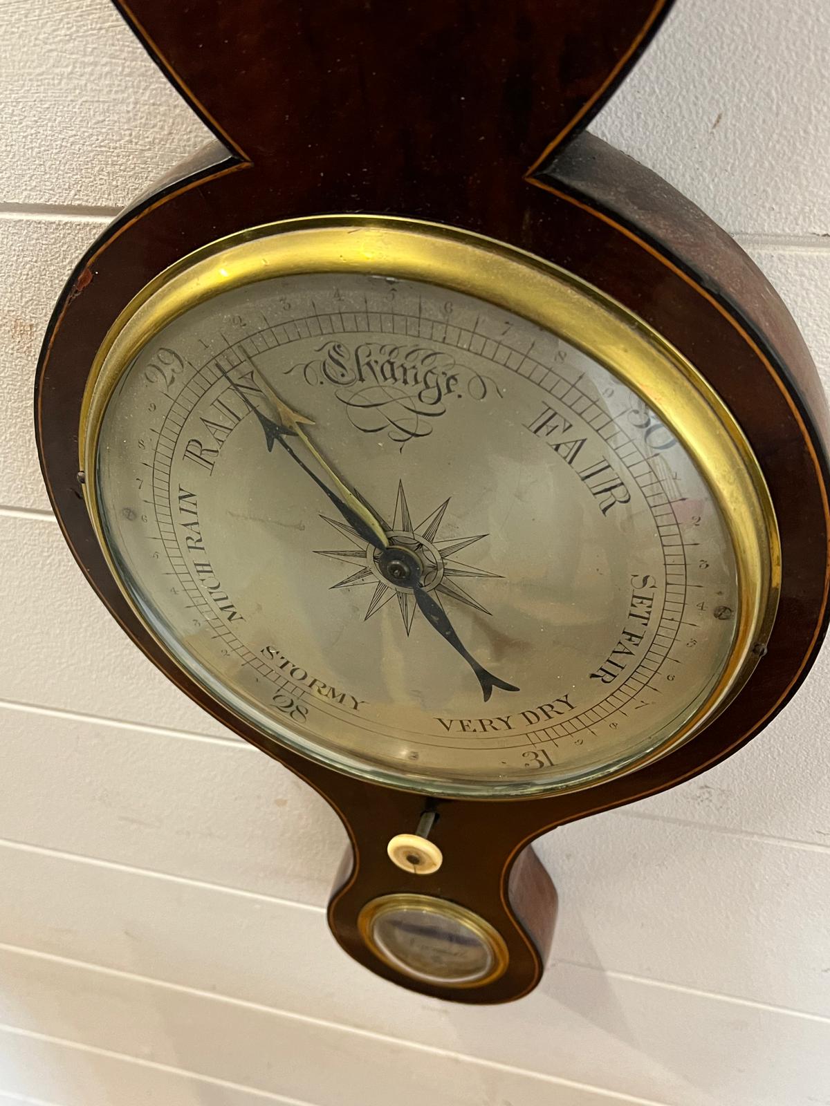 A banjo barometer with scrolling top - Image 3 of 3