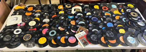 A large collection of 45's of 70's 80's, pop, rock and soul music various conditions, no covers