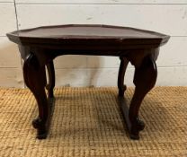 A hardwood Chinese style side table (H28cm Dia44cm)