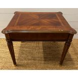 A pair of regency style side table on fluted legs and drawer (H56cm W67cm D58cm)