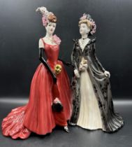 Coalport porcelain figure 'Venetian Masked Ball' in original box and with certificate 144/750