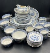 Wood and Sons part dinner service "Yuan" blue and white china