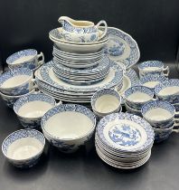 Wood and Sons part dinner service "Yuan" blue and white china