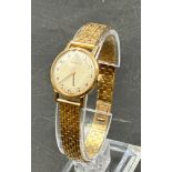 A Zenith 9ct gold ladies wristwatch on matching bracelet, approximate total weight 29.8g