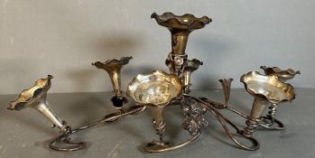 A Walker and Hall epergne silverplated centerpiece
