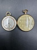 Two pocket watches one rolled gold Temeraire Geneve, the other a 10k gold filled Tavannes,