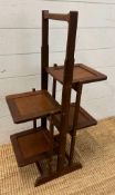 A Mid Century folding four tier plant stand (H80cm)