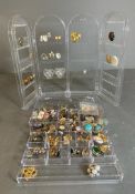 A selection of quality costume jewellery clip on earrings