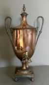 An 19th Century French Neoclassical copper samovar (H57cm)
