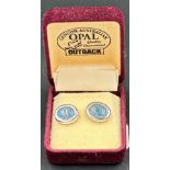 A Pair of Australian Outback Opal earrings