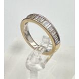 An 18ct gold contemporary half eternity ring style diamond ring, approximate total weight 4.5g (AF