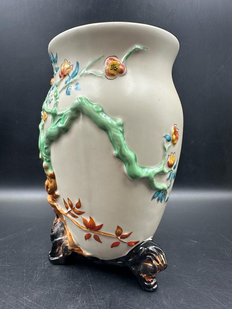 A Clarice Cliff Indian Tree vase for Newport pottery