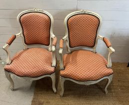 A pair of Louis style arm chairs