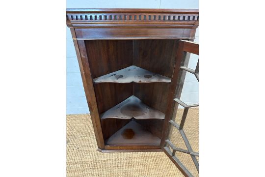 A mahogany glazed corner cabinet (H93cm W60cm D42cm) - Image 2 of 3