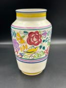 A Poole pottery vase, floral theme approximately 23cm H