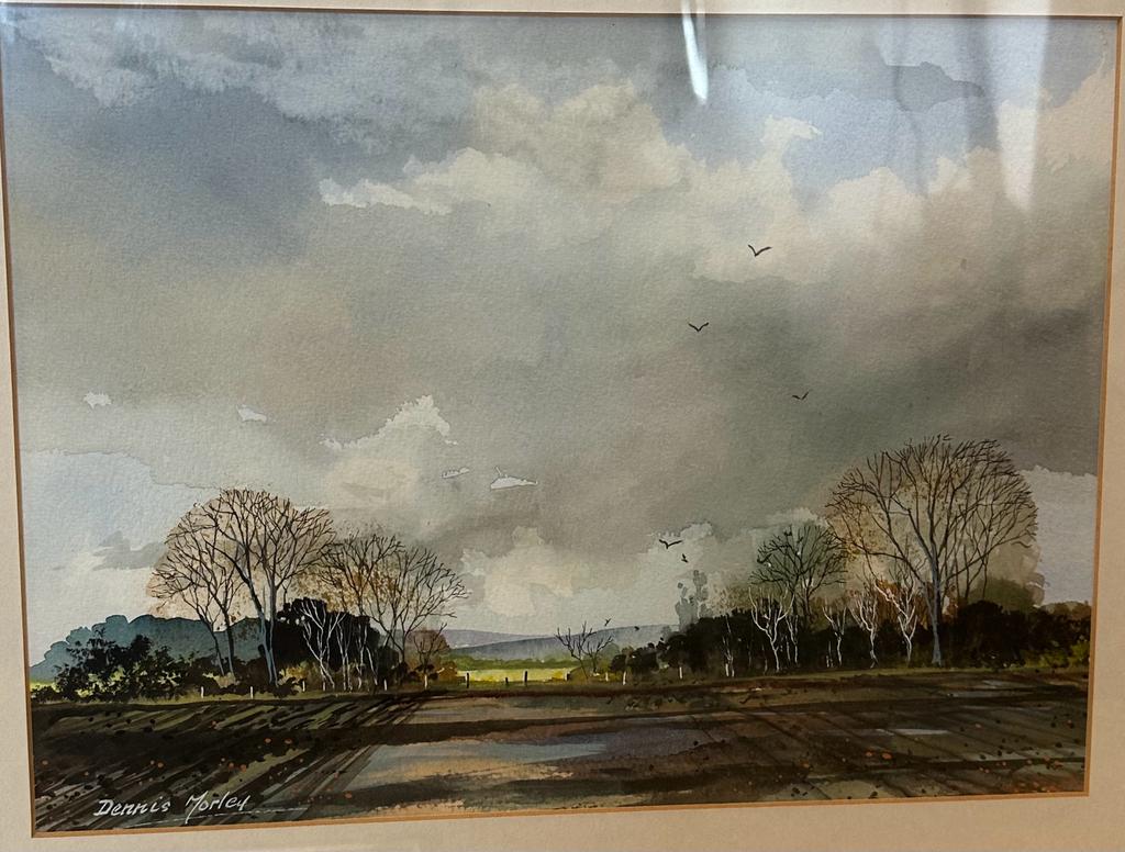 Seven signed landscape water colours by Dennis Morley (B1929) - Image 4 of 9