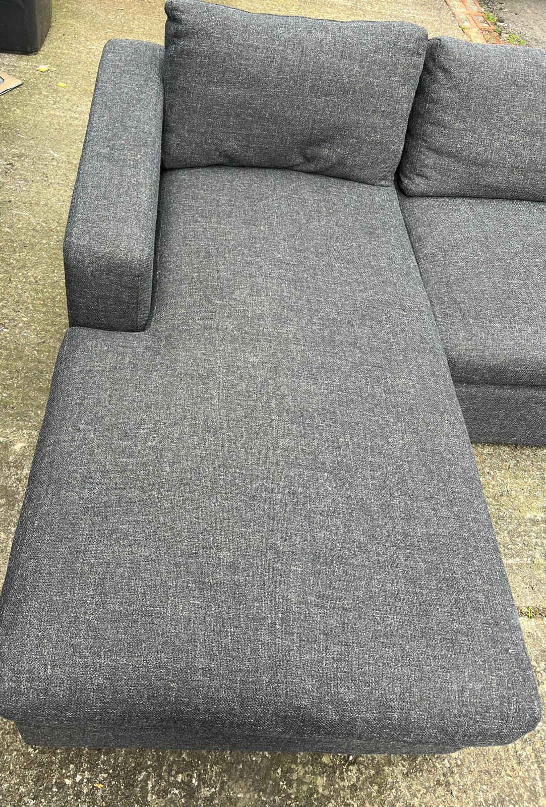 A corner sofa upholstered in a grey highland tweed by sofa.com - Image 2 of 6