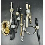 A selection of watches various makers and styles and conditions to include DKNY, Solo, Sekonda etc.