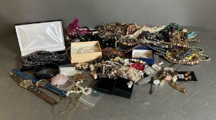 A selection of costume jewellery, various styles ages and conditions
