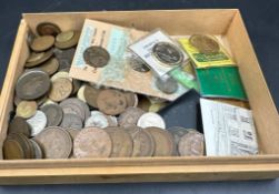 A selection of coins and a few medallions mainly United Kingdom, various denominations, years and